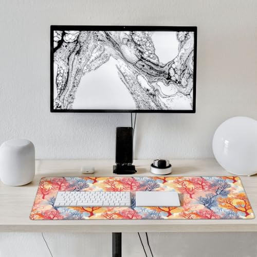 Tapis de souris de jeu grand format ordinateur portable avec bords cousus