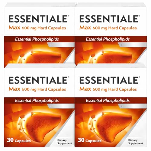 Essentiale Max 600 mg Capsules Liver Support with Essential Phospholipids 4 Pack