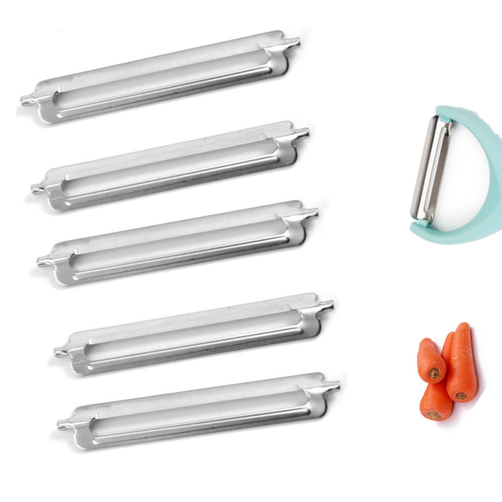 Pelador multifuncional de 55 mm, de acero inoxidable, hoja plana de repuesto para cocina