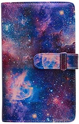 Tiessic Mini Photo Album for Fujifilm Instax Mini 9 8 8+ 7s 25 26 50s 70 90 Instant Camera & Name Card (108 Photos,Galaxy)