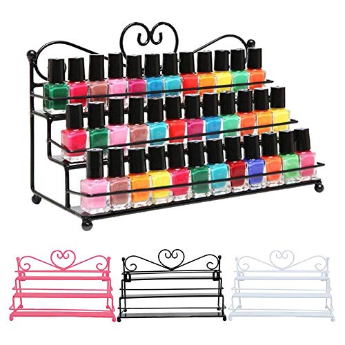 Suszian Makeup Organizer, Nagellack Display Rack Stand Halter, 3 Schicht Herz Nagellack Regal Kosmetik Display Stand… – Bild 3