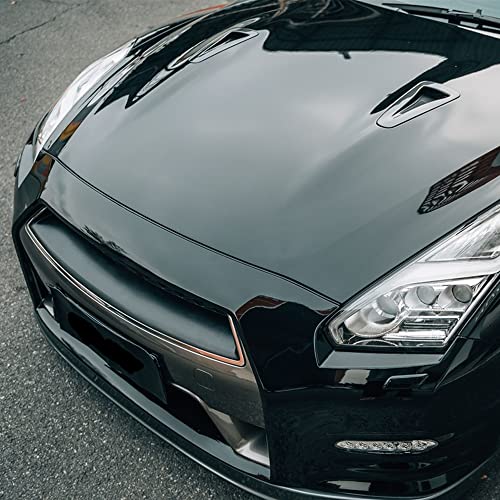 Image of Lypumso Ultra High Gloss Black Vinyl Wrap Film Sheet with Air Release Bubble Free for Cars, Glossy Crystal Black Auto Car Stickers DIY Wrapping Film Roll for Interior Exterior Decoration 1ft x 5ft