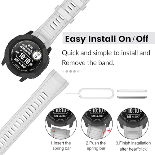 Image of Compatible with Garmin Instinct 2X Band,Adjustable Soft Silicone Replacement Sport Watch Wristband Strap for Garmin Instinct 2X /Solar /Tactical