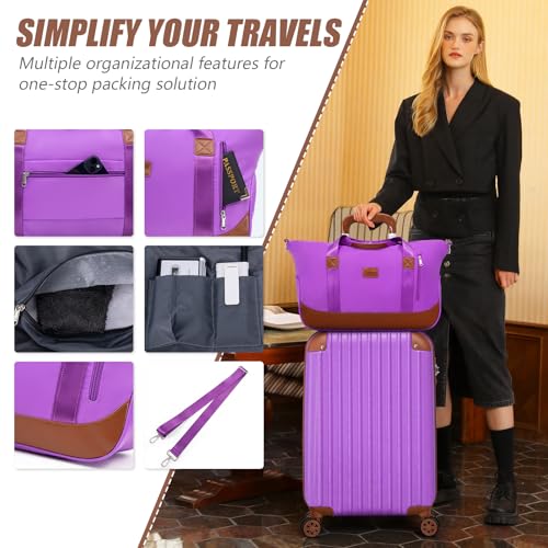Image of Cosbarn Luggage Sets 5 Piece Suitcases with Wheels, Suitcase Set ABS Hard Case Luggage with TSA Lock Spinner Wheels Durable Travel Luggage