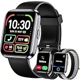 WMK Smart Watches for Women, 1.83" Smart Watch for Android Phones & iPhone, Black