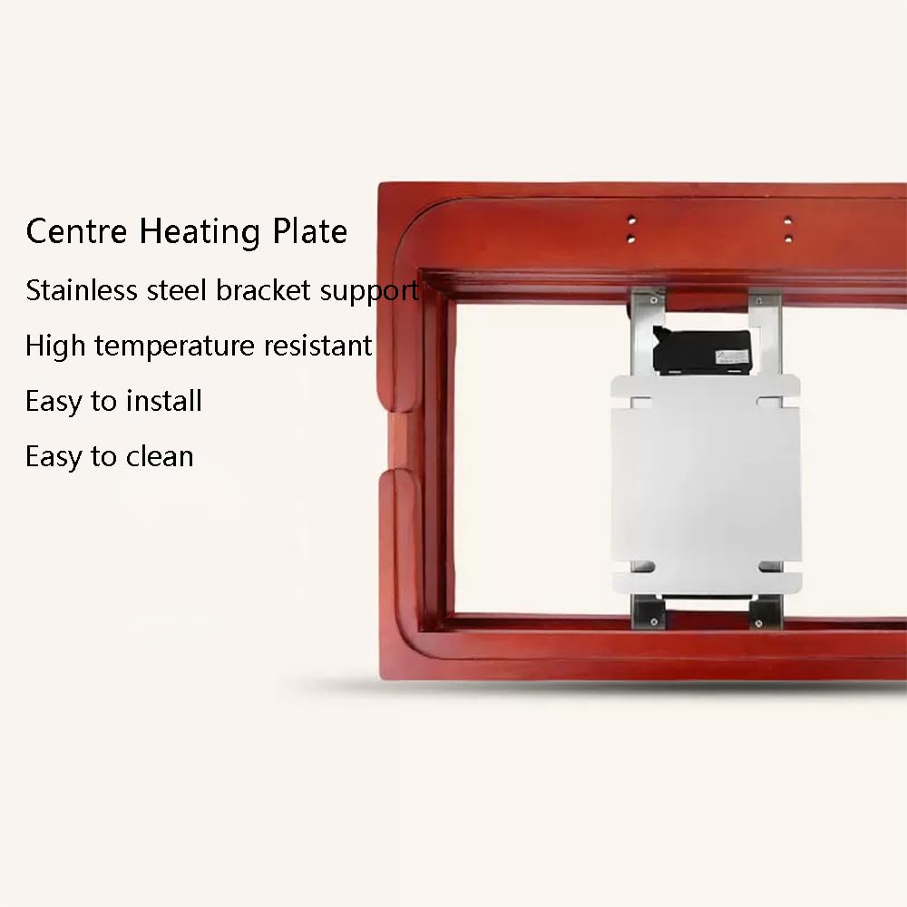 Set da buffet elettrico per buffet con pentole calde, set da buffet, scaldavivande rotondo, materiale in acciaio inossidabile per uso alimentare (A acciaio inossidabile) (A ceramica) (B ceramica)