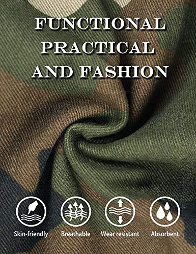 Zeetoo Mens Relaxed-Fit Cargo Pants Multi Pocket Military Camo Combat Work Pants Gz03 Green Camo #TOP4