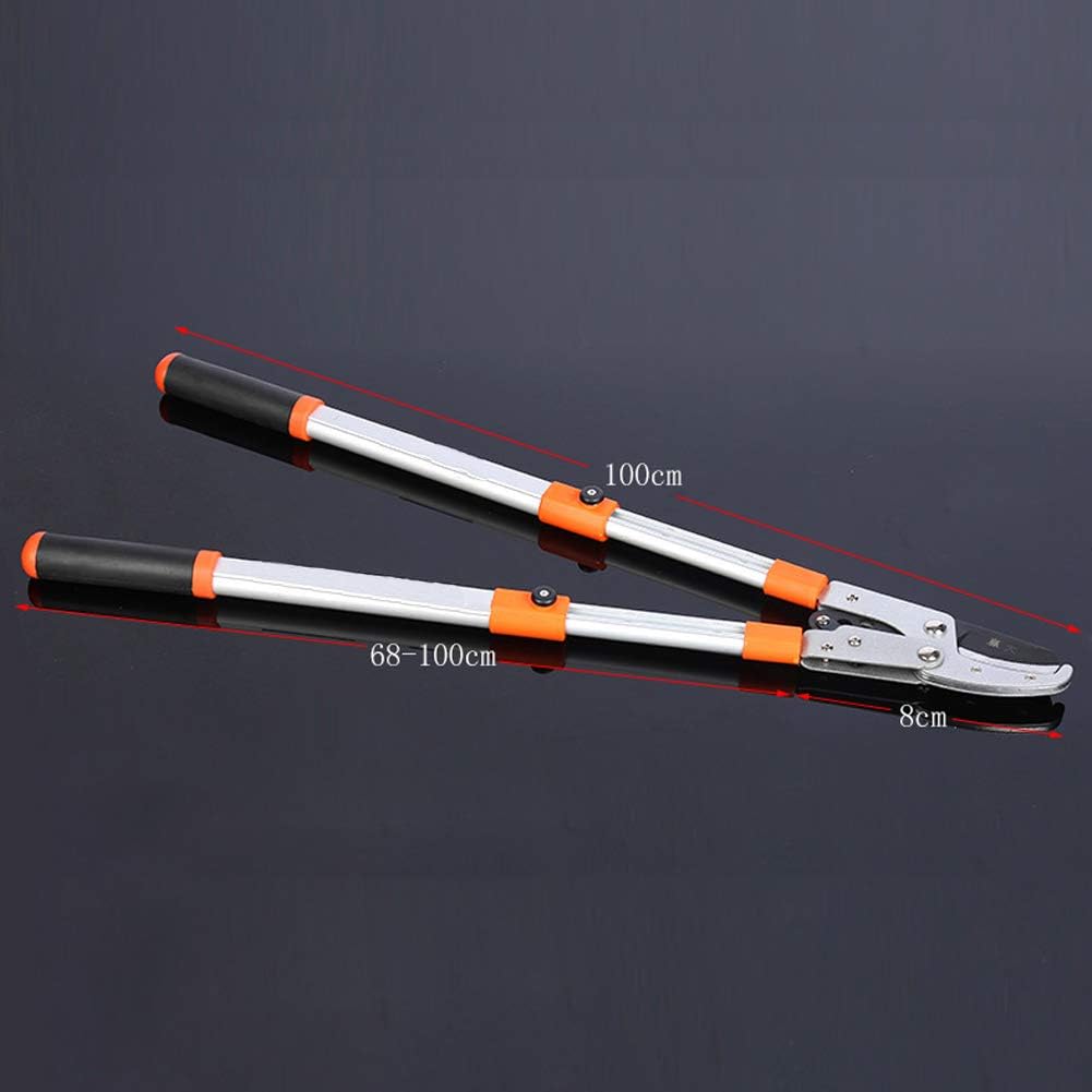 Telescopic Anvil Garden Lopper,Extendable Pruning Shear with Rubber Handle,Ratchet Shear for Garden Hedges and Tree Pruning Shears