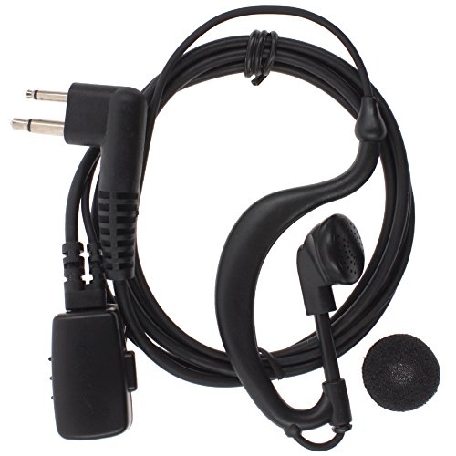 Aoer 2-Pin G Shape Earpiece Headset For Motorola Radio Cls1110 Cls1410 Cls1413 Cls1450 Cls1450C Etc(10 Pack) #TOP2