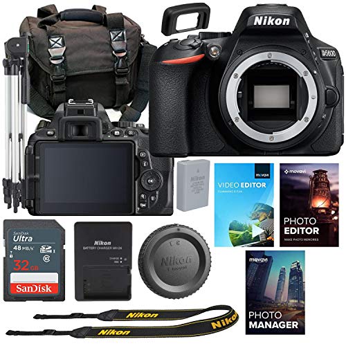 Nikon D5600 DSLR Body Only Camera Bundle + Accessory Kit Including Photo & Video Editing Software Package