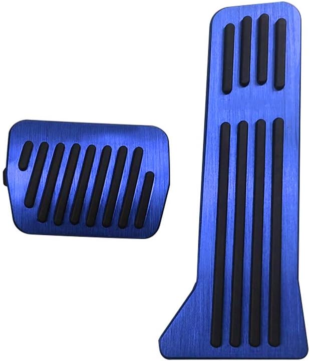 XITER No Drill Anti-Slip Aluminum Foot Pedals Gas Brake Pedal Cover Foot Pedal Pads kit For Mazda 2 3 6 CX-3 CX-5 CX-9 2pcs (BLUE)