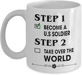 Army Graduation Coffee Mug - Military Science Graduates US Army Soldier Coffee Cup for Men and Women Bootcamp Class of 2019 Funny Boot Camp Grad Tea Cup Funny Gift Christmas, Xmas, Noel, Thank you