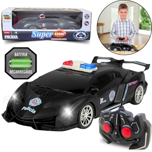 Carrinho Controle Remoto Polícia Super Rápido