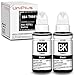 UniPlus Encre Bouteille, Compatible Encre 664 T6641 Cartouche pour ET-2550 ET-2500 ET-2600 ET-2650 ET-3600 ET-4500 L350 L355 L555 (Paquet de 2 de T6641, Noir)