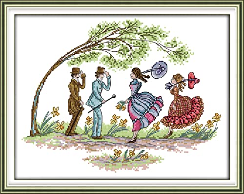 Kit broderie point de croix pour débutant : créez une décoration murale 40x50cm salon