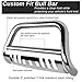Compatible with Rav4 XA30/XA40 3 inches Bumper Push Bull Bar+Removable Skid Plate (Chrome)