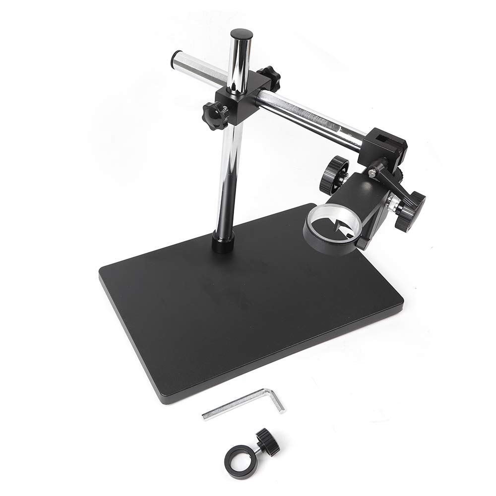 Supporto di base professionale in lega di alluminio universale regolabile in altezza, supporto per microscopio con messa a fuoco manuale per insegnamento, medicina, ricerca, ecc