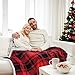 Solaris Red Plaid Sherpa Christmas Blanket, Super Soft Warm Cozy Flannel Reversible Buffalo Check Throw Blanket for Couch Sofa Bed, for Lovers