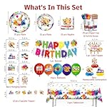 200pcs Paint Party Decorations for Kids and Art Lovers, Convenient Disposable Paper Tableware Set Includes 300gsm Plates and 2 PE Plastic Tablecloths for Paint Party and Celebration - Image 2