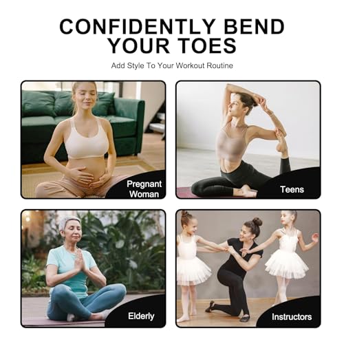 Image of 3 /6 Pairs Pilates Socks for Women,Grip Yoga Socks Non Slip for US Sizes 6.5-10
