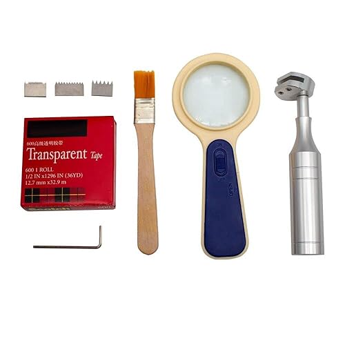 Miniatura 2 de Probador de adhesión de escotilla cruzada más nuevo kits de probador de adhesión de corte cruzado con cuchillas de 0.039 in0.079 in0.118 in, lupa,