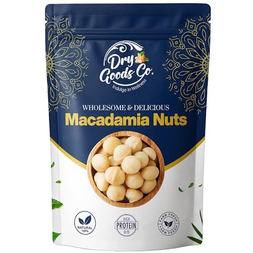 Image of Dry Goods Co. Premium Macadamia Nuts 100g | Jumbo Roasted & Salted Macadamia Kernels | Rich Buttery Taste | Healthy Snack | High in Fiber & Good Fats | Ready to Eat Gourmet Dry Fruits