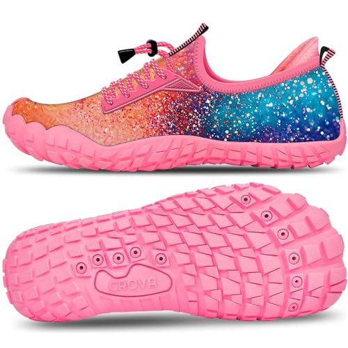 Image of Built-in Heel Grips Water Shoes for Kids Girls Boys Hiking Wide Barefoot Swim Beach Pool Big Kid