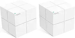 Sistema WiFi Mesh Tenda Nova MW6 - Cobre até 370 m² - Sistema WiFi Mesh AC1200 para toda a casa - Rede Gigabit de banda dupla para 90 dispositivos - Pacote com 2