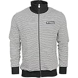 st pauli track jacket MOTIV: mit Flock-Druck; großer schwarzer Totenkopf und St. Pauli Schriftzug auf dem Rücken; St. Pauli Schriftzug auf der Brust