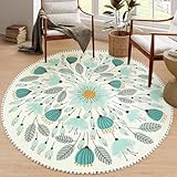 Uphome Alfombra Redonda para Dormitorio,2 m