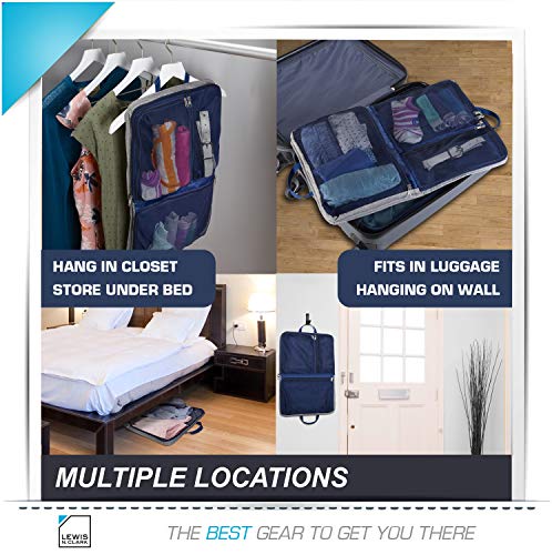 Lewis N. Clark Packing Cube + Hanging Travel Organizer For Luggage, Suitcase Or Carry On, Gray, One Size #TOP5