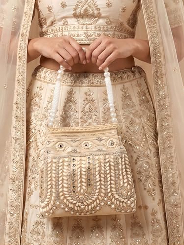 Image of Adiva Potli Handbags For Women | Potli Bags For Ladies For Wedding | Potli Bags For Women | Wedding Bags For Woman | Batwa Potlis Hand Bag | Designer Potli Bag For Ladies For Marriage