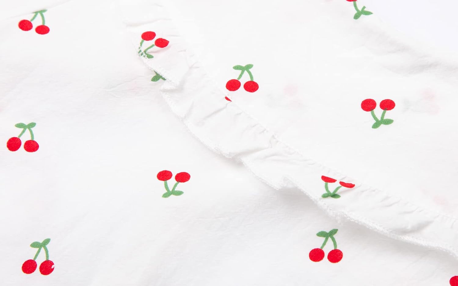 Mud Kingdom Little Girls Peter Pan Collar Blouse Cotton Puff Short Sleeve Button Up - Image 6