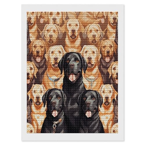 Kits de pintura de diamantes de perros de fácil lectura para iniciarse sin estrés