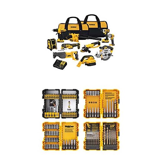 DEWALT DCK1020D2 20V Combo Kit with DEWALT DWA2FTS100 Screwdriving and Drilling Set, 100 Piece