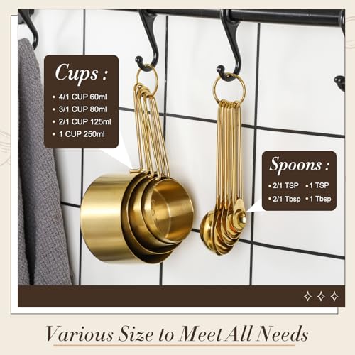 Set accesorios cocina oro acero inoxidable 7 piezas miniatura 3