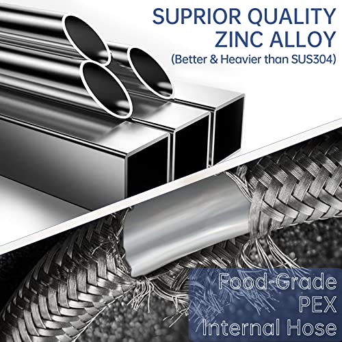 Dayone 3 Holes Kitchen Sink Faucets With Soap Dispenser And Separate Handle, 2 Holes Pull Down Oil Rubbed Bronze Sink Faucet For Kitchen, Single Handle High Arc, Day-279Orb #TOP5