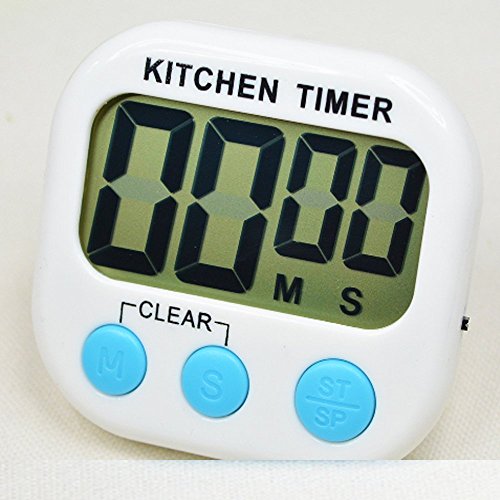 Revesun White Large Display and Buttons Digital Kitchen Cooking Memory Timer(colorful Color with Lanyard)