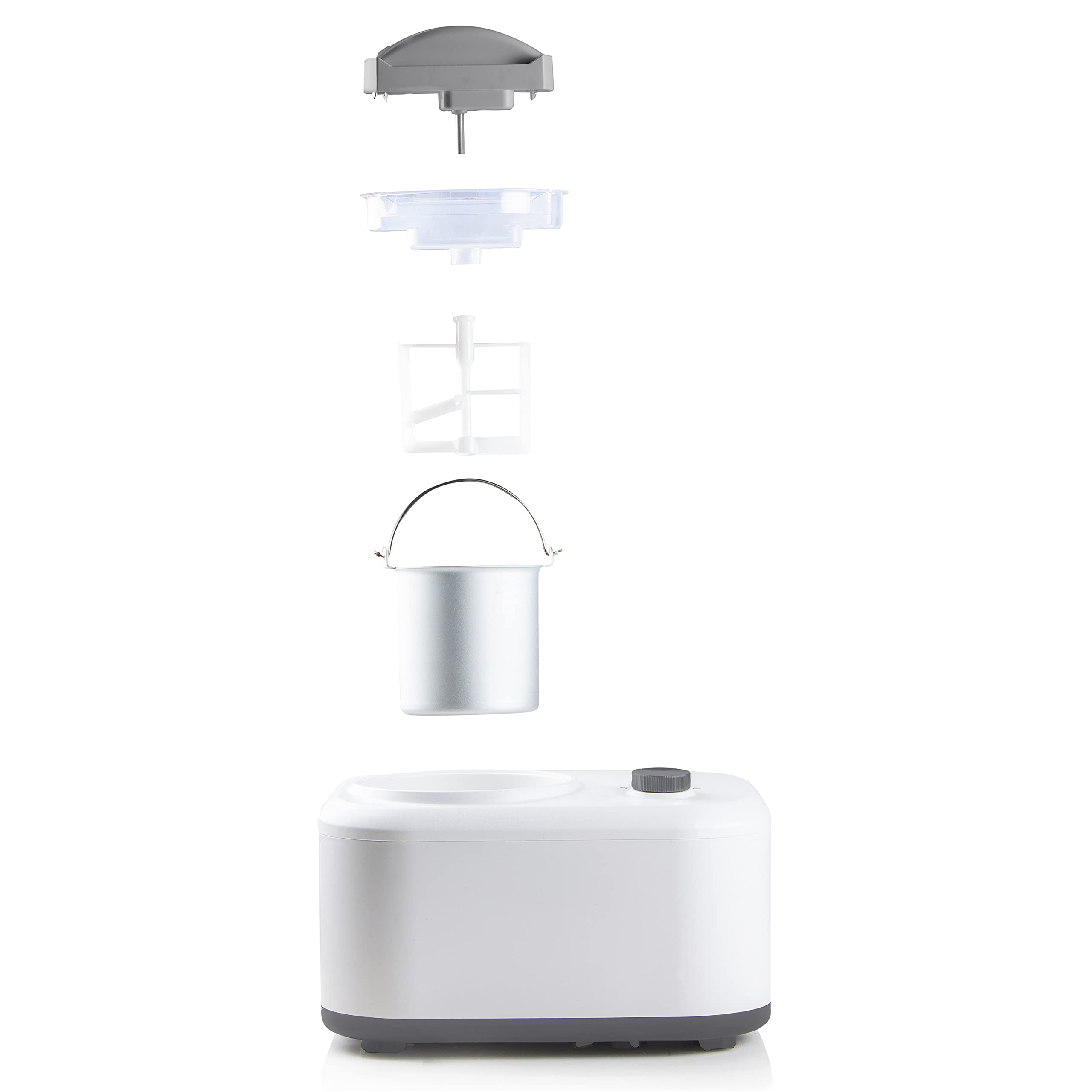 Domo DO9243I Sorbetière avec compresseur, Plastique, Blanc