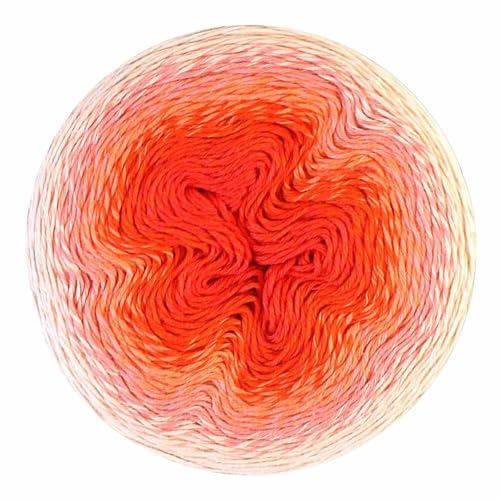 Image of Scheepjes Whirl 1000 m (Approx. 1,094 yd) Yarn - 757 Strawberries and Scream Cotton-Acrylic Gradient Cake