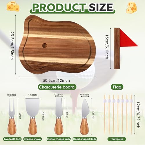 Tabla de queso golf Meanplan con cuchillos y palillos miniatura 3