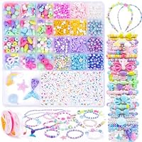 MiuCo Bracelet Making Kits for Girls, Jewellery Making Kit for Birthday Gifts for Girls, Girls Arts Craft Kits for Kids Age 5 6 7 8, Beads for Friendship Bracelet Making Kit