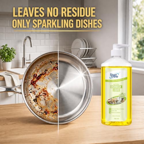Image of Natural Dishwash Liquid | Non-Toxic | Ph Balanced | LABSA Free | Eco-Friendly | with 2X Foaming | Powerful Grease Cleaner | Leaves No Residue | Pack of 1 (750ml)
