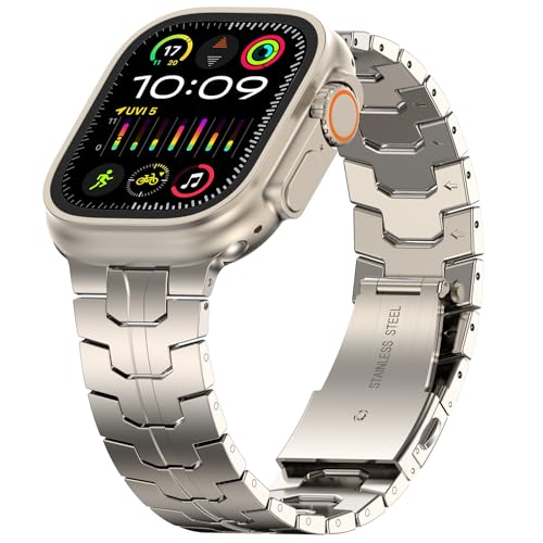 Image of MioHHR Stainless Steel Bands for Apple Watch 49 /46 /45 /44 /42mm(Series 3 /2 /1)