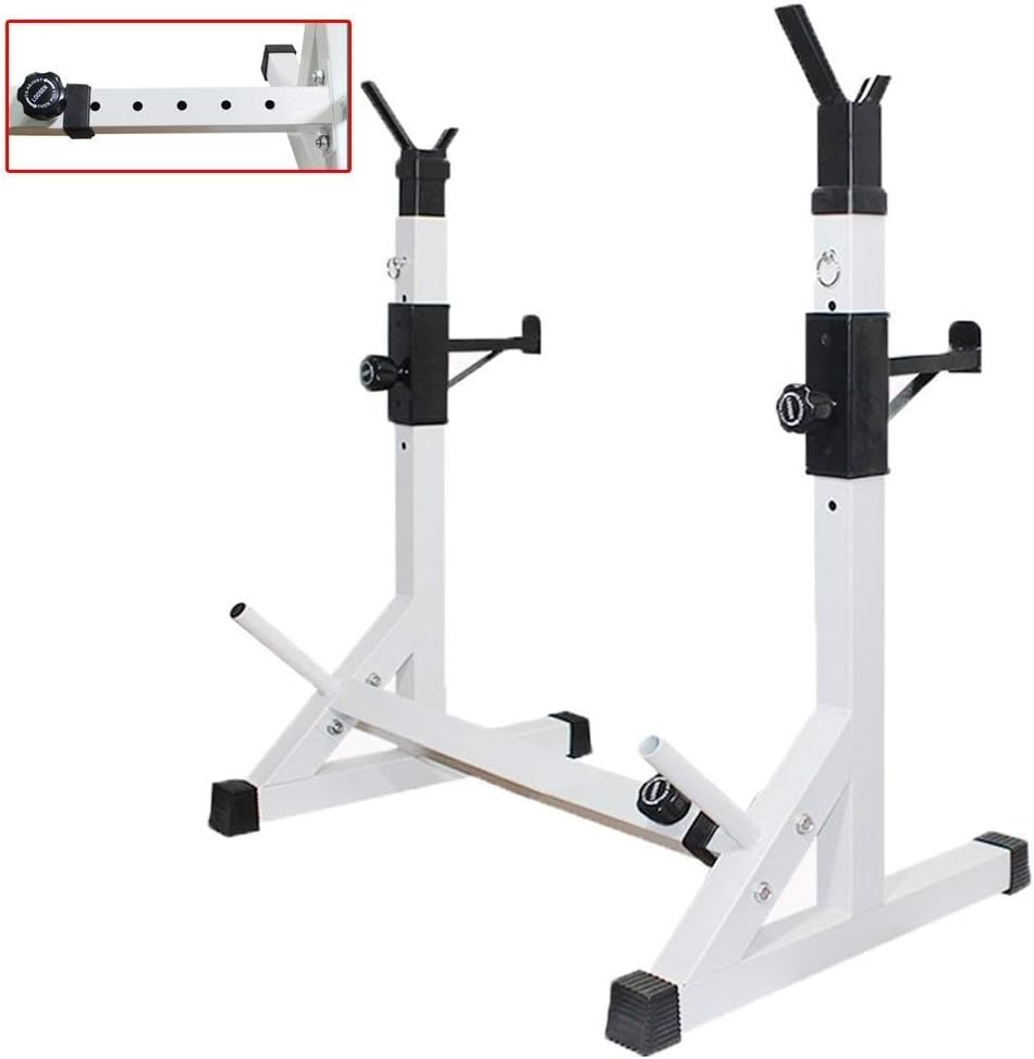 Free-Weight Racks Squat Rack Stand - Portable Barbell Rack Adjustable Bench Press Rack- Multi-Home Gym Multi-Function Dip Stand Strength Tra