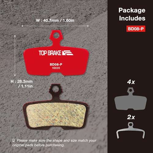 Image of TOP BRAKE Disc Bike Brake Pads Compatible with SRAM Code R RE RSC, DB8, Motive, AVID | MTB eMTB Downhill Trail All Mountain Enduro Cycling | 2026 iF Design Award