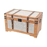 Espacioso: cofre del tesoro con funda decorativa de tela que se puede utilizar como caja de almacenamiento con suficiente espacio de almacenamiento