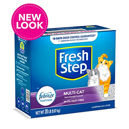 Fresh Step Multi-Cat Extra Strength Scented Litter with the Power of Febreze, Clumping Cat Litter, 20 Pounds (Package May Vary) - Thumbnail 2