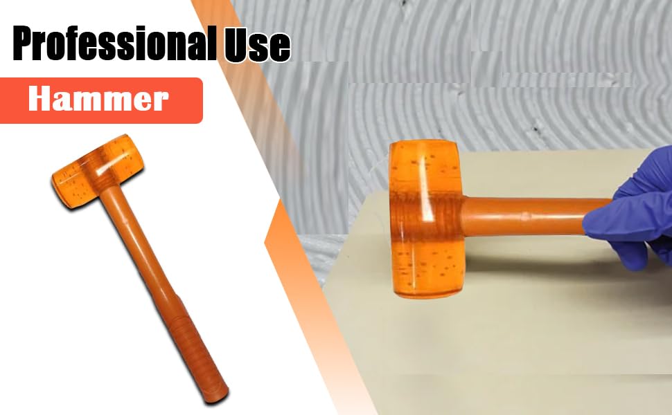 Image of Rubber Mallet, Tile Installation Hammer, Multi-purpose Tool for Flooring, Masonry, Woodwork, Tiles Fitting