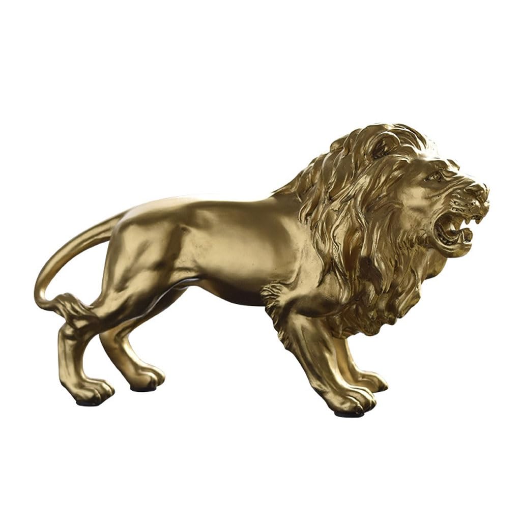 Statue Da Tavolo Creativo Leone Ruggente In Resina, Ornamenti, Decorazioni For La Casa E Il Soggiorno, Scultura Animale Statue Decorative Per La Casa